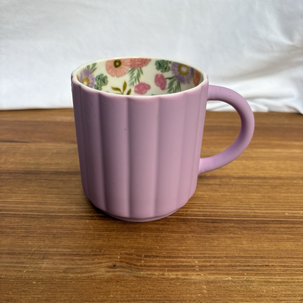 Papyrus Purple Lavender Mug Floral Interior Ceramic Hand Wash Only